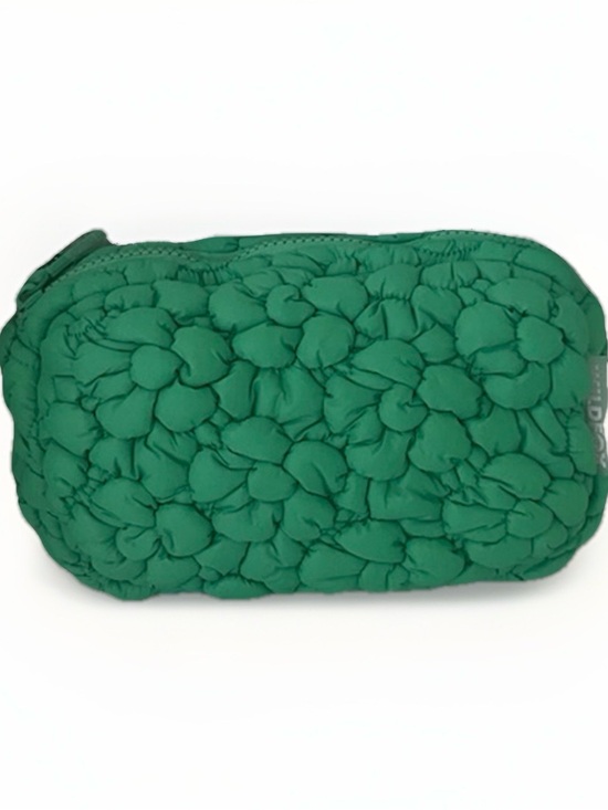 Wildfox Handbags - Wildfox Vert Clair Green Quilted Floral Puffy Fanny Pack Belt Bag